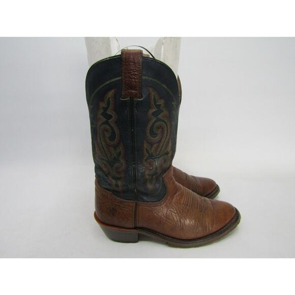 Double H West Gel Ice Mens Size 7 D Brown Black Leather Cowboy Western Boots main image 8